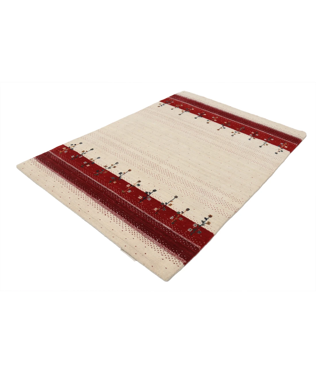 Hand Made Lori Wool Rug 4' 7" X 6' 0" 4' 7" X 6' 0" (140 X 183) / Ivory / Ivory