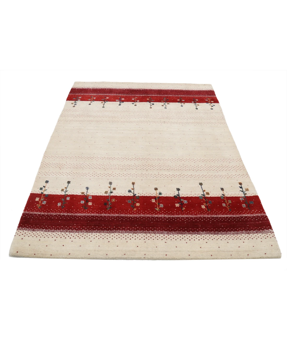Hand Made Lori Wool Rug 4' 7" X 6' 0" 4' 7" X 6' 0" (140 X 183) / Ivory / Ivory