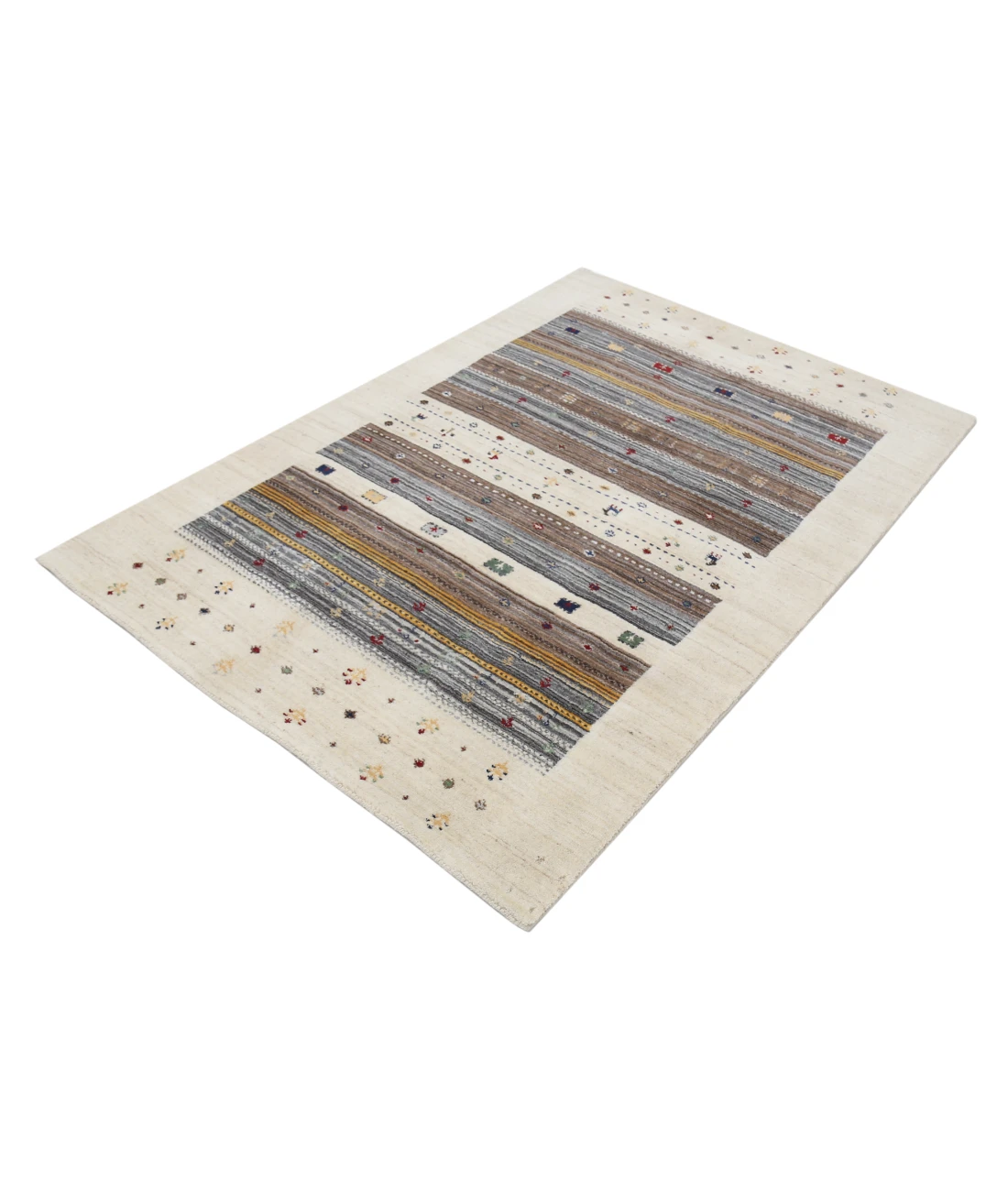 Hand Made Lori Wool Rug 3' 10" X 5' 10" 3' 10" X 5' 10" (117 X 178) / Ivory / Ivory