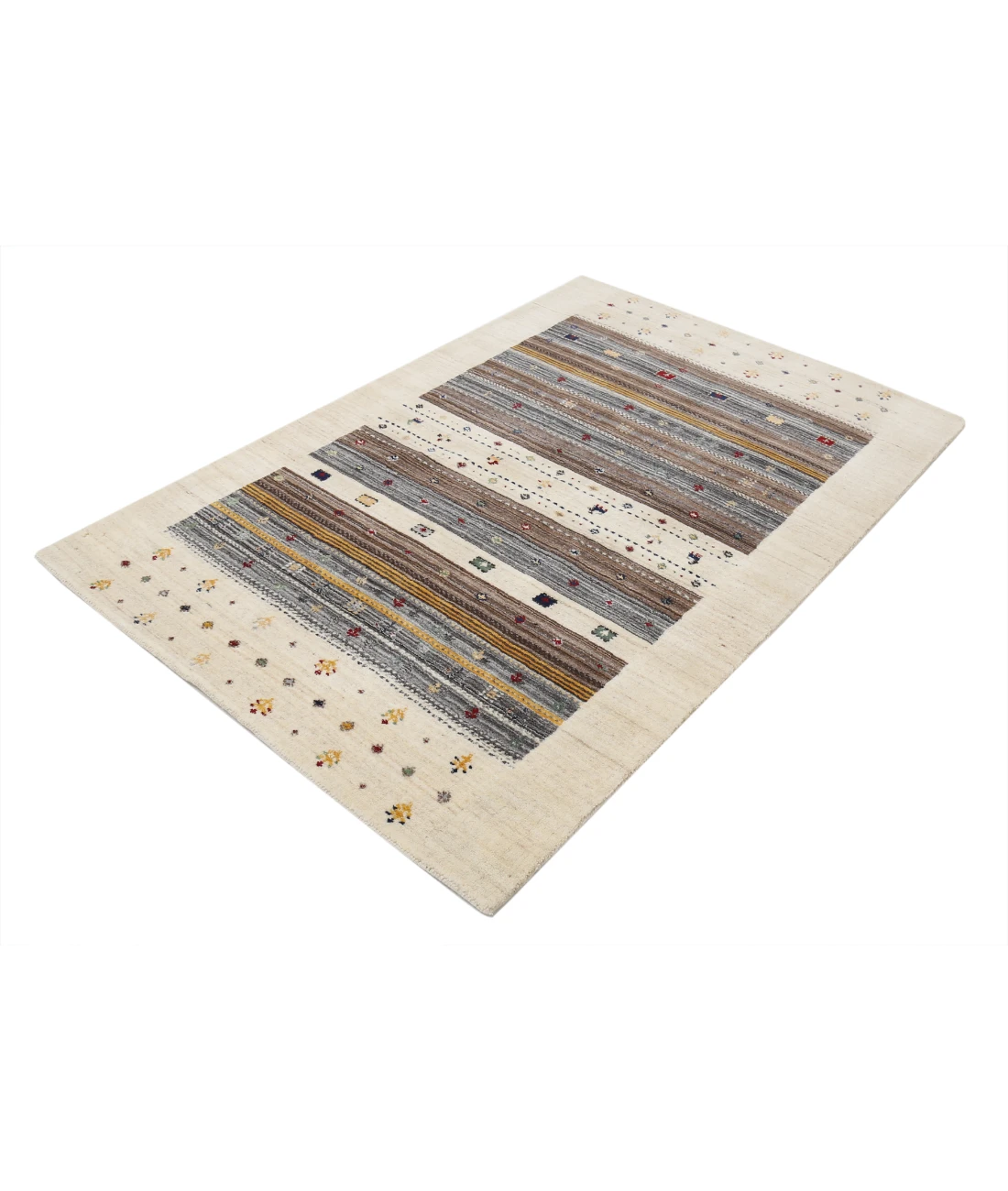 Hand Made Lori Wool Rug 3' 11" X 5' 11" 3' 11" X 5' 11" (119 X 180) / Ivory / Ivory
