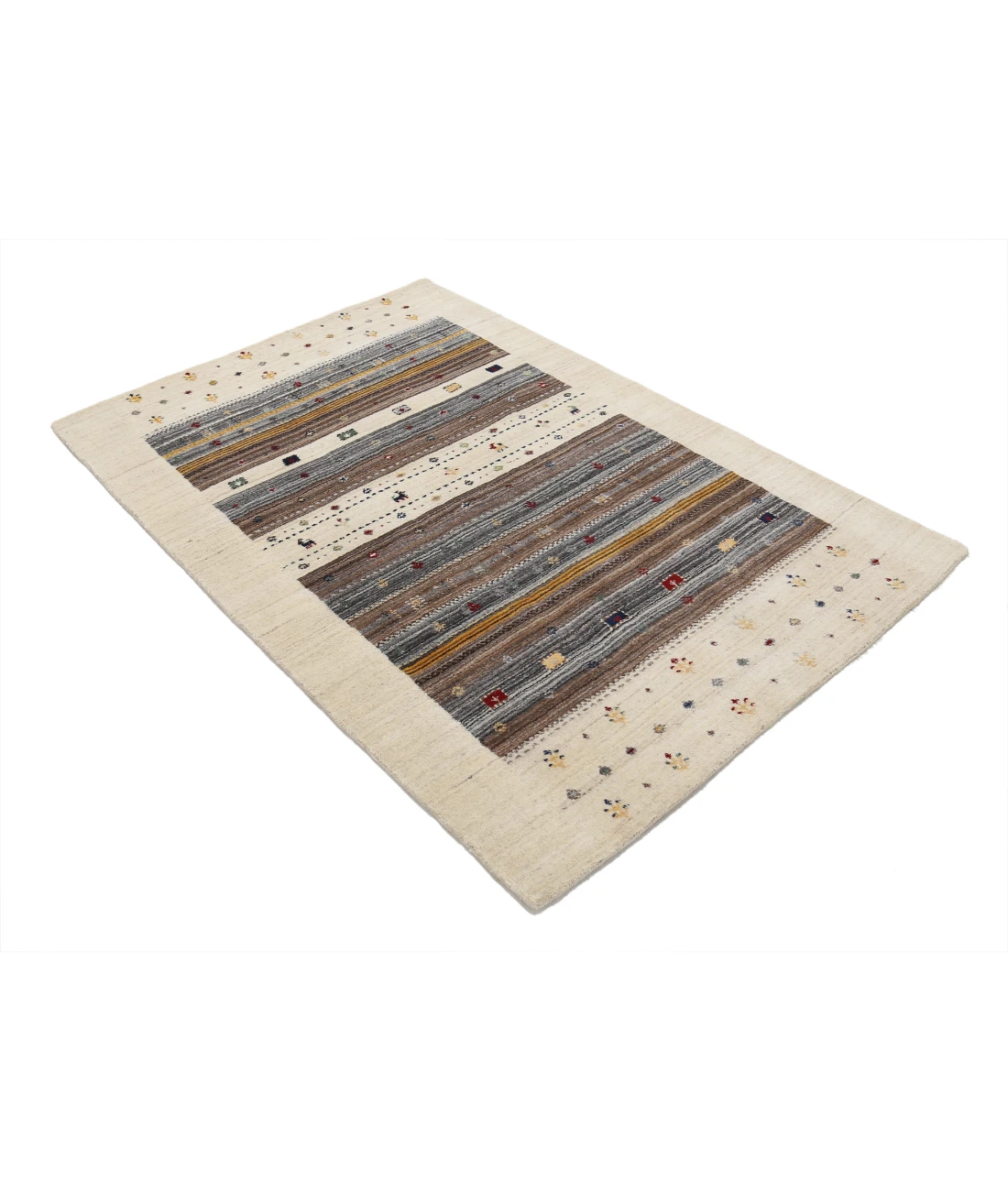 Hand Made Lori Wool Rug 3' 11" X 5' 11" 3' 11" X 5' 11" (119 X 180) / Ivory / Ivory