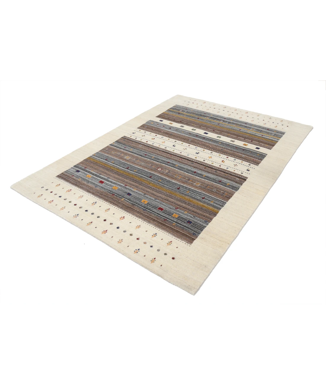Hand Made Lori Wool Rug 5' 7" X 7' 10" 5' 7" X 7' 10" (170 X 239) / Ivory / Ivory