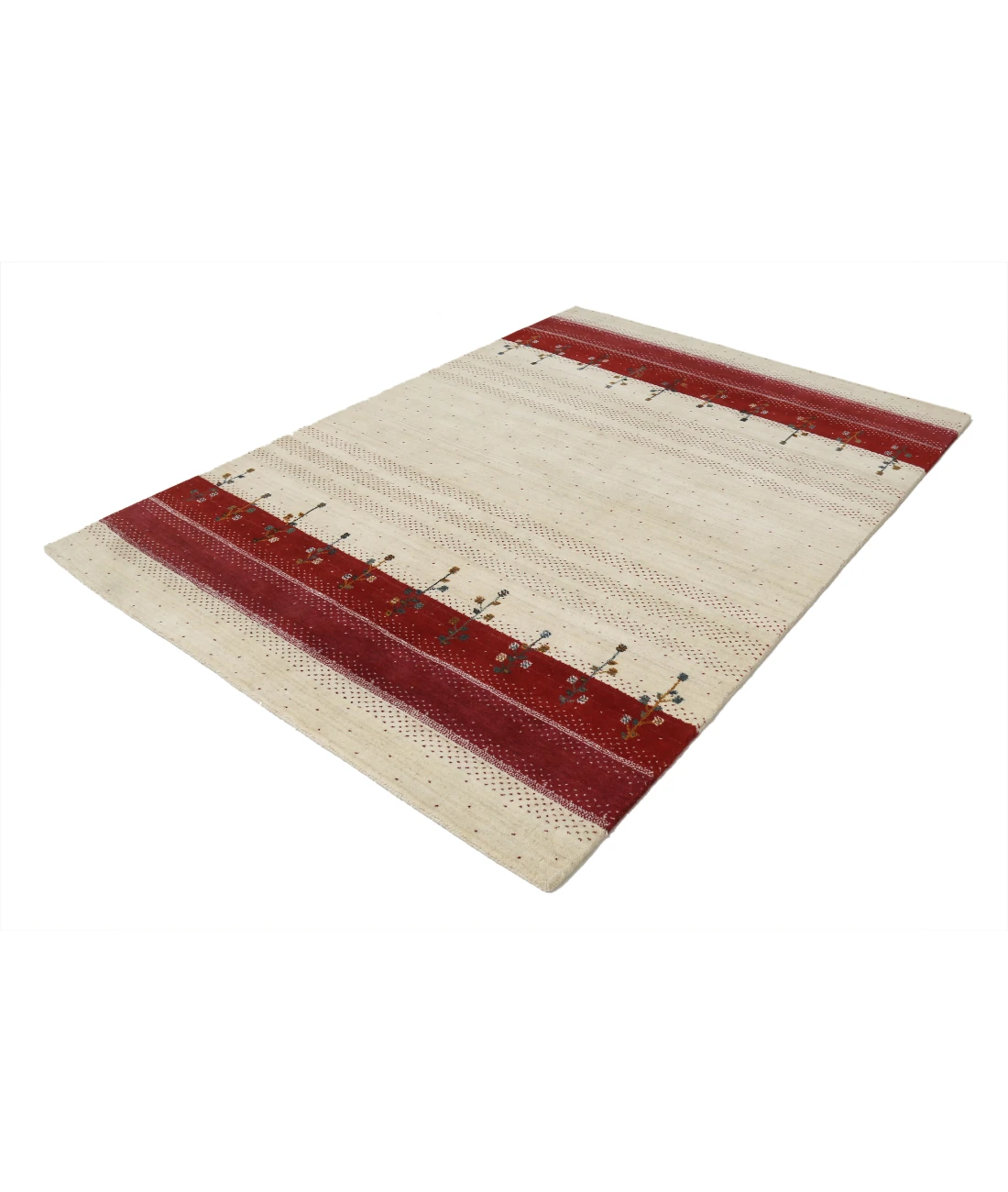 Hand Made Lori Wool Rug 5' 4" X 7' 5" 5' 4" X 7' 5" (162 X 226) / Ivory / Ivory