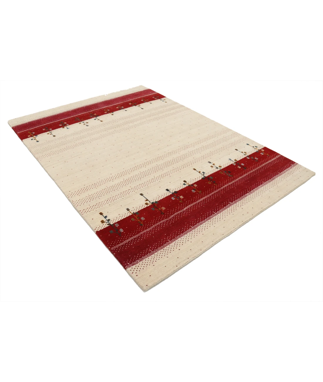 Hand Made Lori Wool Rug 5' 4" X 7' 5" 5' 4" X 7' 5" (162 X 226) / Ivory / Ivory