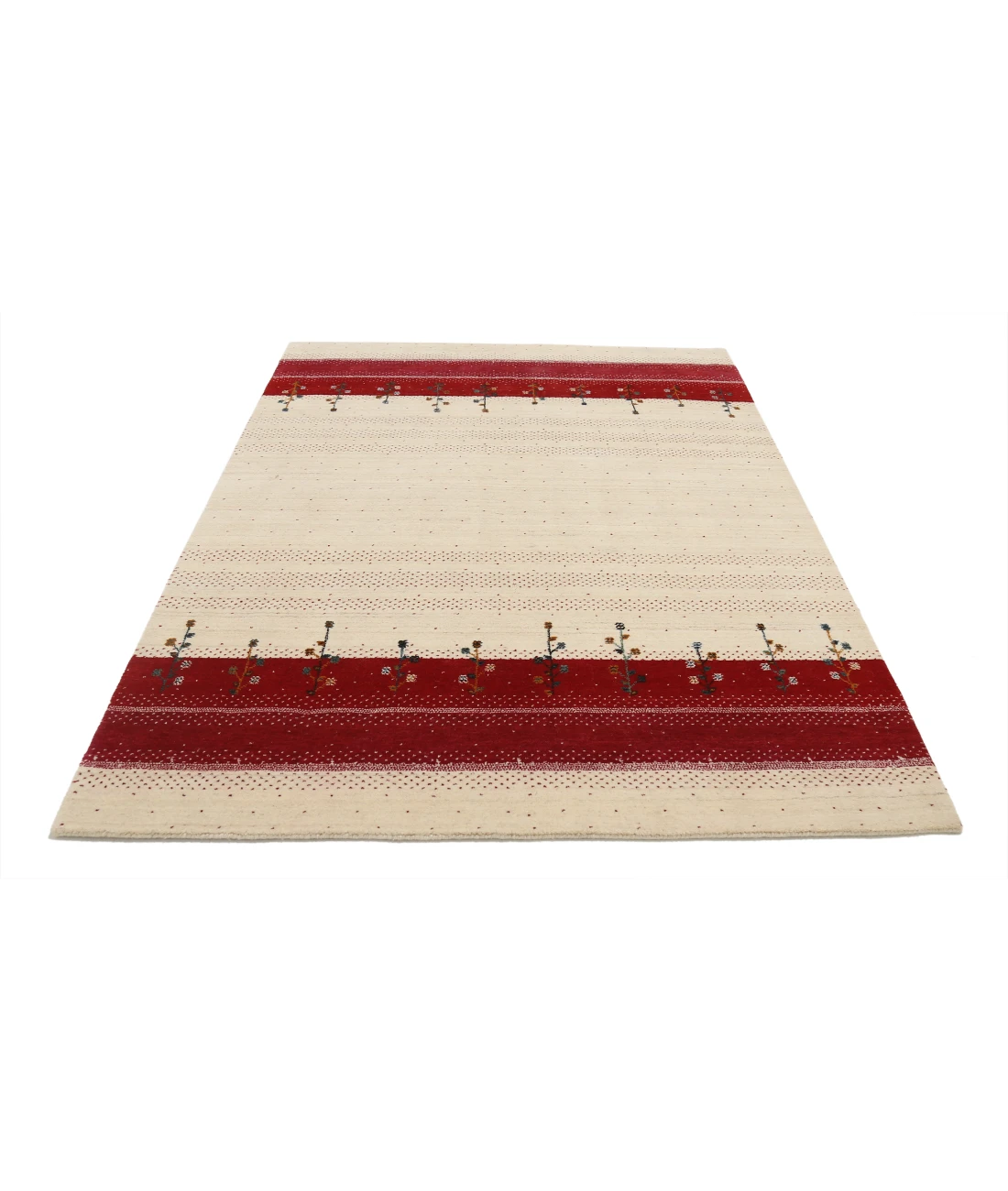 Hand Made Lori Wool Rug 5' 4" X 7' 5" 5' 4" X 7' 5" (162 X 226) / Ivory / Ivory