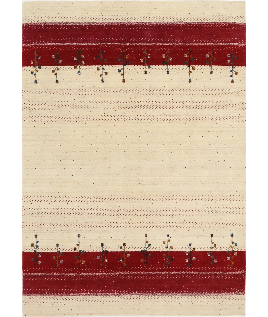 Hand Made Lori Wool Rug 5' 4" X 7' 5" 5' 4" X 7' 5" (162 X 226) / Ivory / Ivory