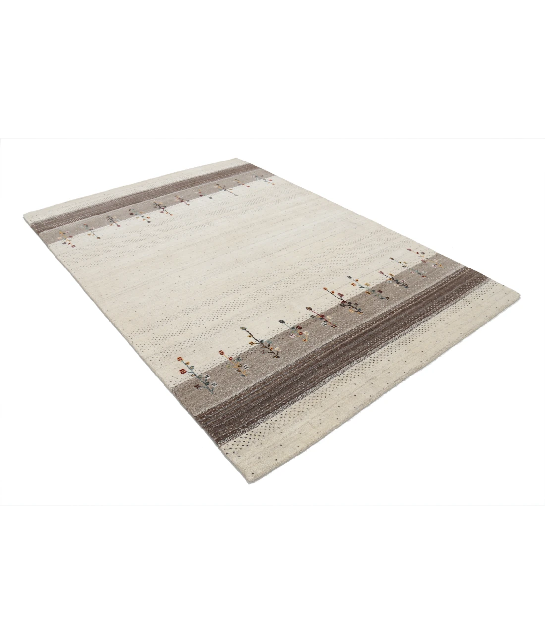 Hand Made Lori Wool Rug 5' 4" X 7' 7" 5' 4" X 7' 7" (162 X 231) / Ivory / Ivory