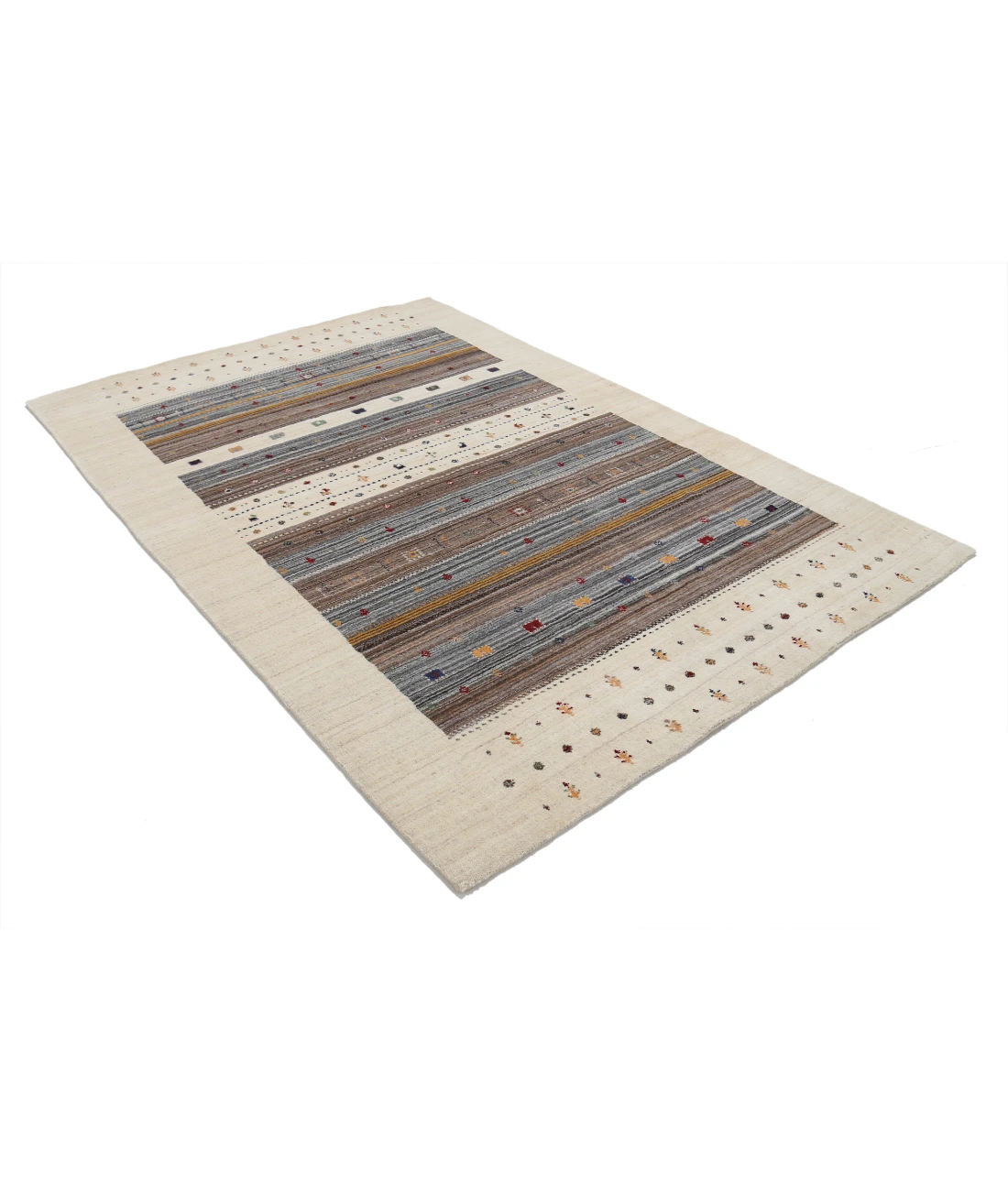 Hand Made Lori Wool Rug 5' 7" X 7' 10" 5' 7" X 7' 10" (170 X 239) / Ivory / Ivory