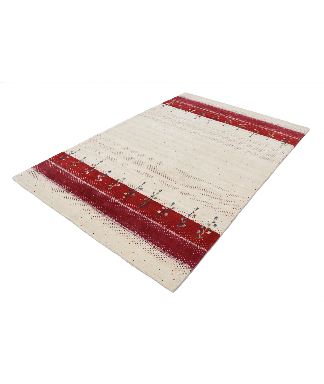 Hand Made Lori Wool Rug 5' 2" X 7' 5" 5' 2" X 7' 5" (158 X 226) / Ivory / Ivory