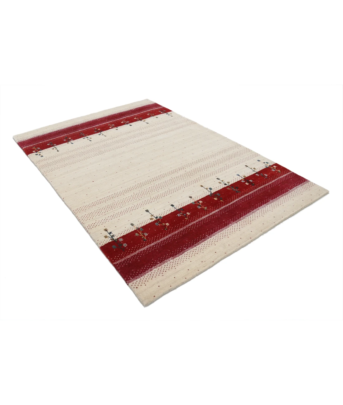 Hand Made Lori Wool Rug 5' 2" X 7' 5" 5' 2" X 7' 5" (158 X 226) / Ivory / Ivory