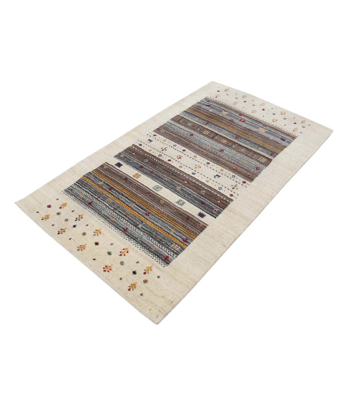 Hand Made Lori Wool Rug 3' 0" X 5' 3" 3' 0" X 5' 3" (91 X 160) / Ivory / Ivory