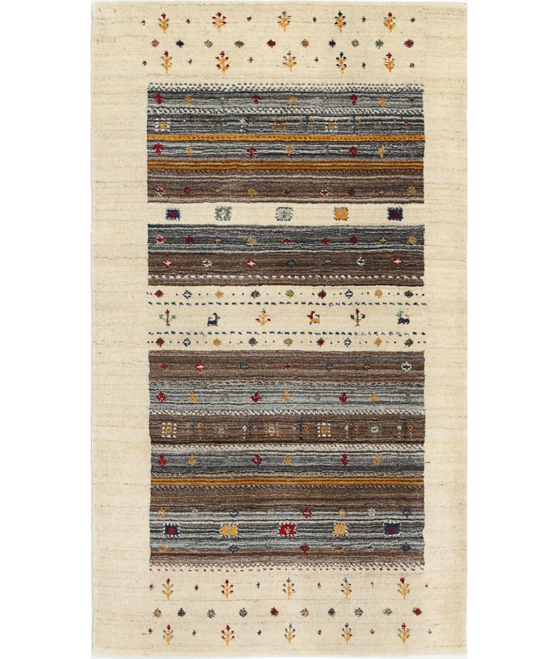 Hand Made Lori Wool Rug 3' 0" X 5' 3" 3' 0" X 5' 3" (91 X 160) / Ivory / Ivory