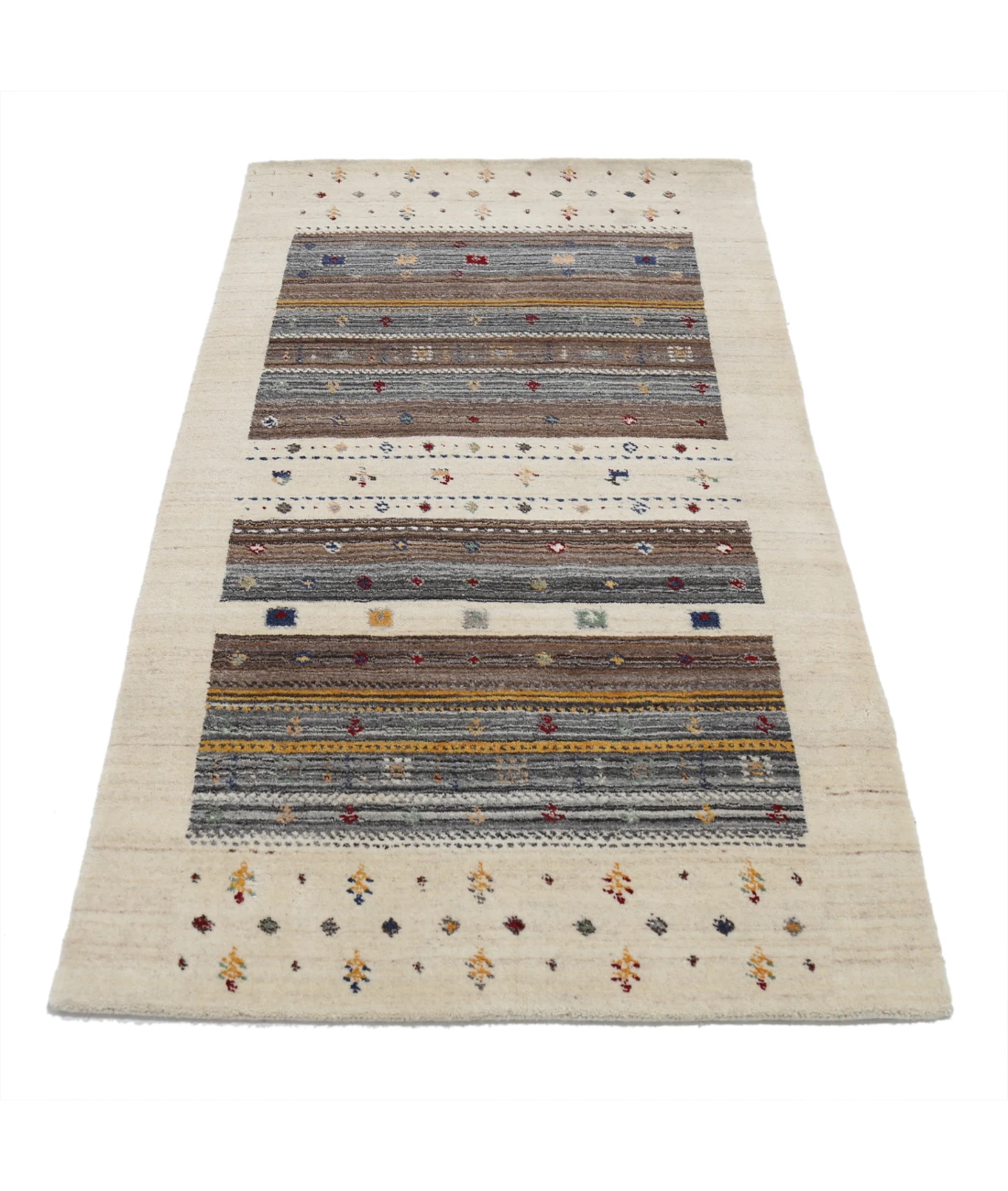 Hand Made Lori Wool Rug 3' 0" X 5' 2" 3' 0" X 5' 2" (91 X 158) / Ivory / Ivory
