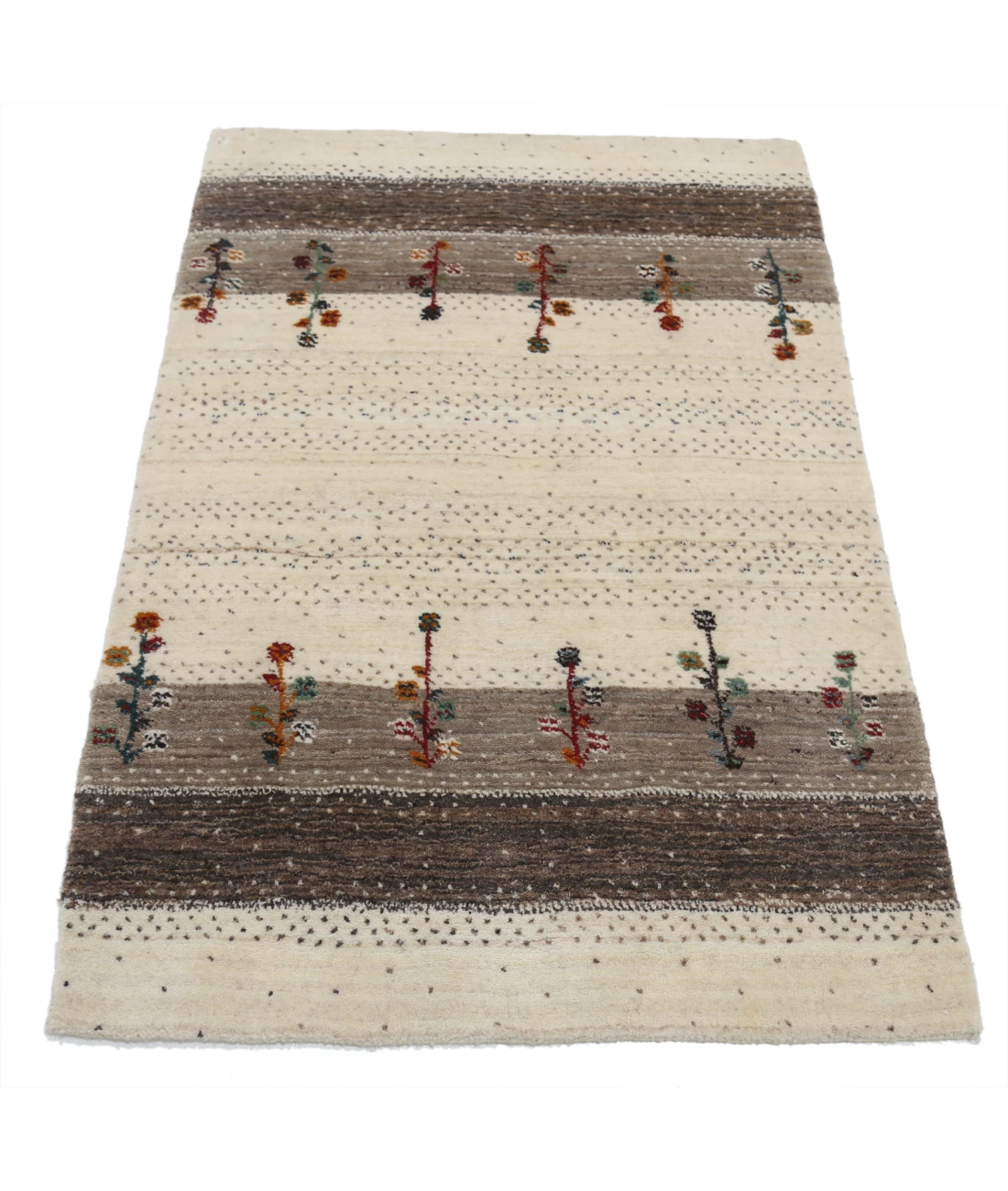 Hand Made Lori Wool Rug 2' 9" X 3' 11" 2' 9" X 3' 11" (84 X 119) / Ivory / Ivory