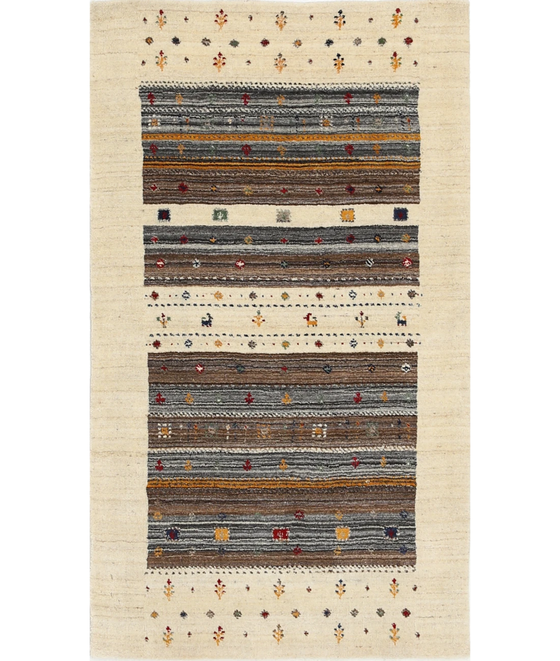 Hand Made Lori Wool Rug 3' 0" X 5' 3" 3' 0" X 5' 3" (91 X 160) / Ivory / Ivory