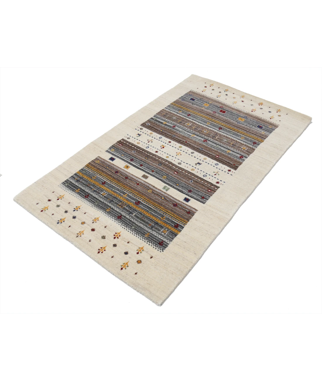 Hand Made Lori Wool Rug 3' 0" X 5' 2" 3' 0" X 5' 2" (91 X 158) / Ivory / Ivory