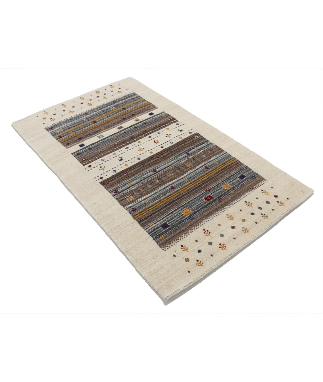 Hand Made Lori Wool Rug 3' 0" X 5' 2" 3' 0" X 5' 2" (91 X 158) / Ivory / Ivory