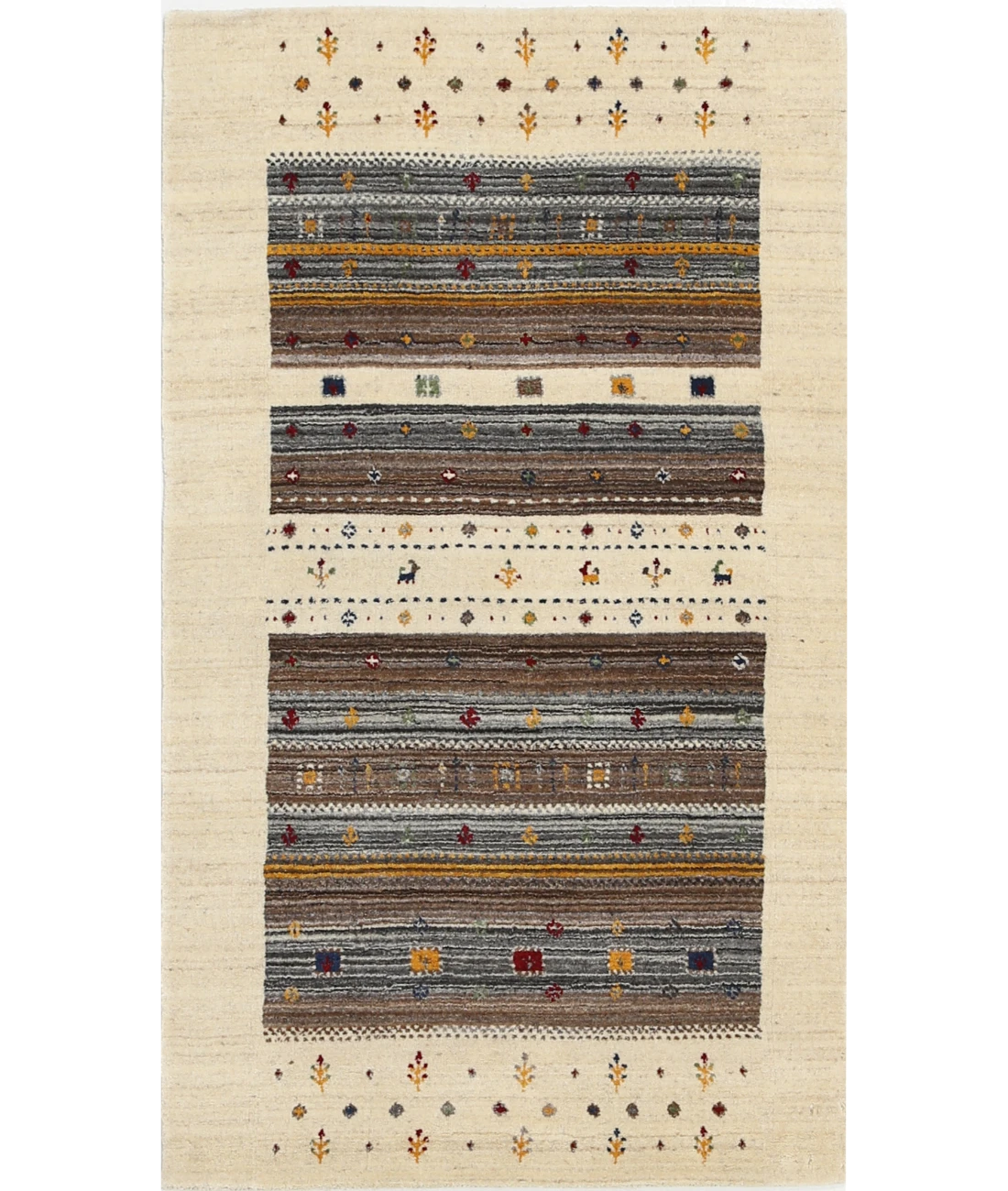 Hand Made Lori Wool Rug 3' 0" X 5' 2" 3' 0" X 5' 2" (91 X 158) / Ivory / Ivory