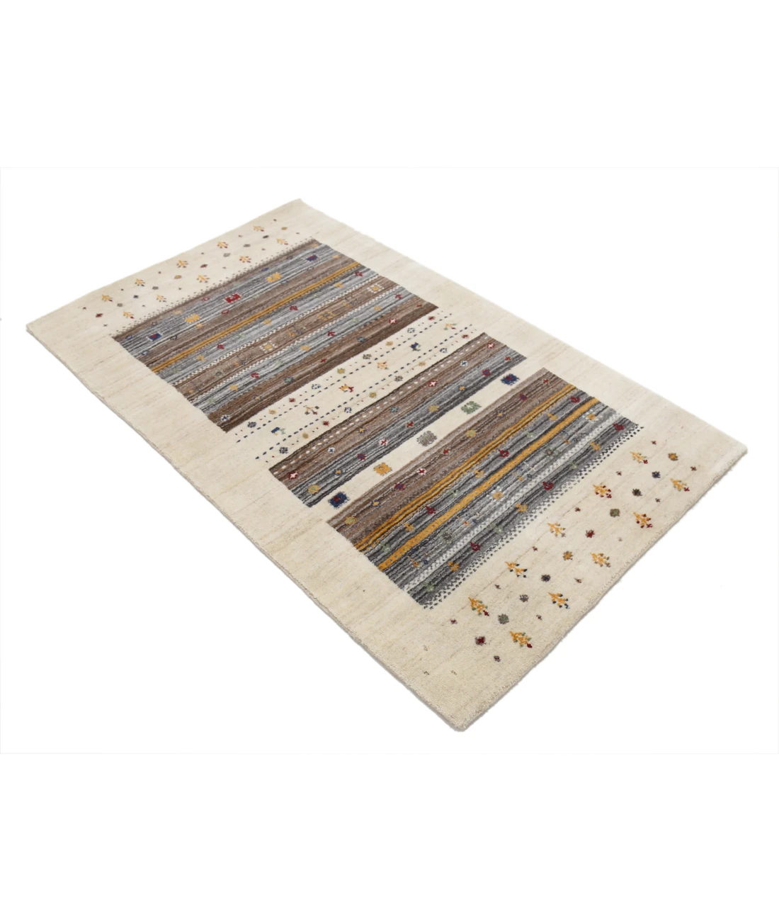 Hand Made Lori Wool Rug 3' 0" X 5' 2" 3' 0" X 5' 2" (91 X 158) / Ivory / Ivory