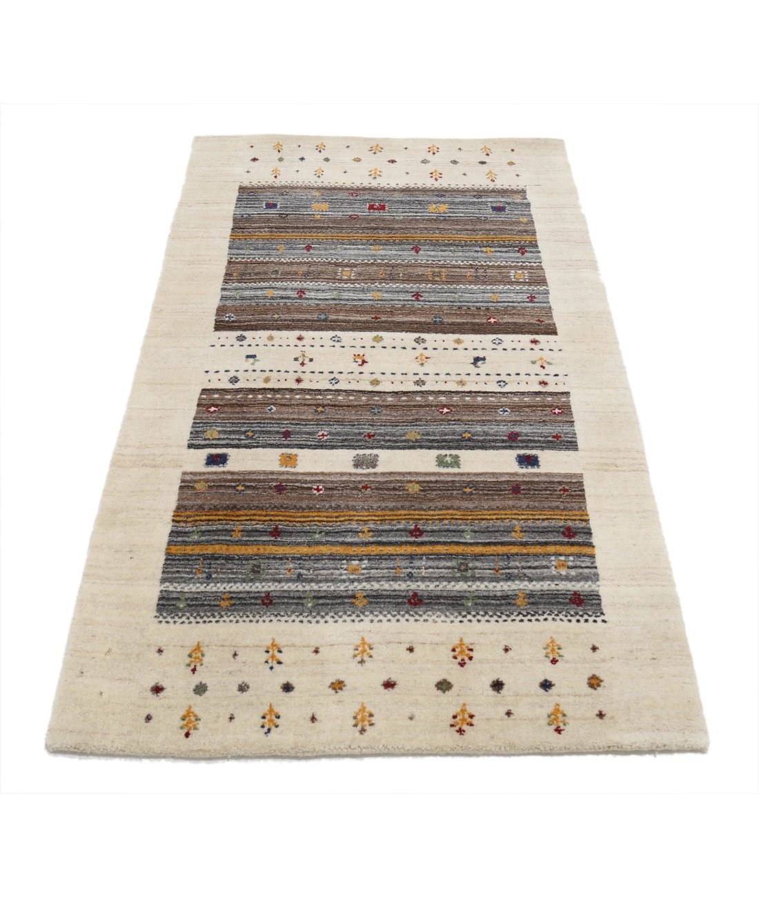 Hand Made Lori Wool Rug 3' 0" X 5' 2" 3' 0" X 5' 2" (91 X 158) / Ivory / Ivory