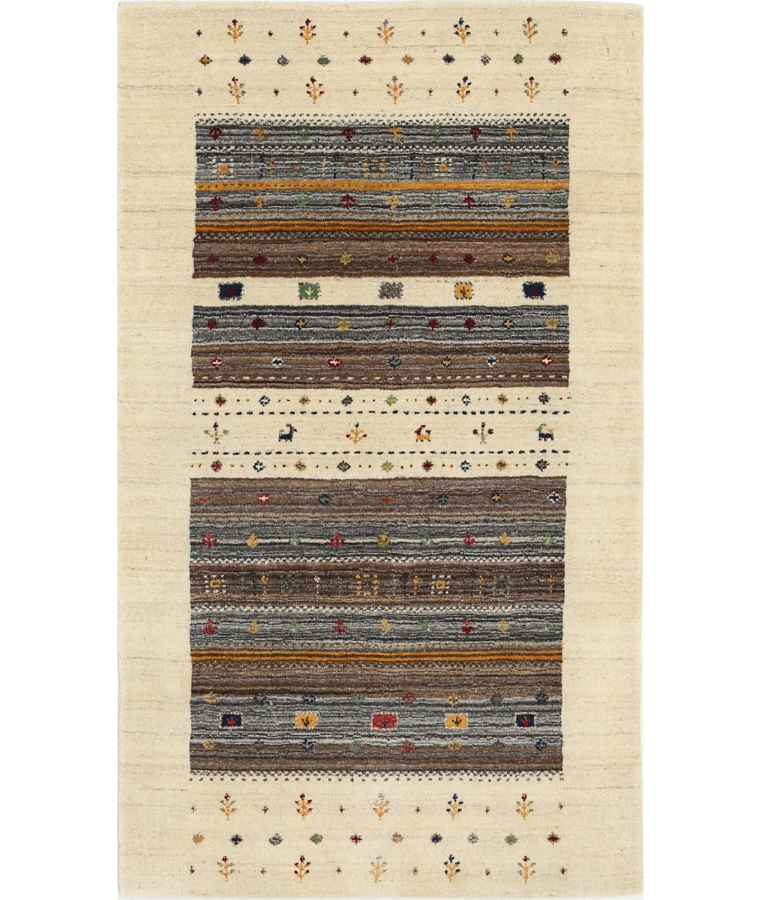 Hand Made Lori Wool Rug 3' 0" X 5' 2" 3' 0" X 5' 2" (91 X 158) / Ivory / Ivory
