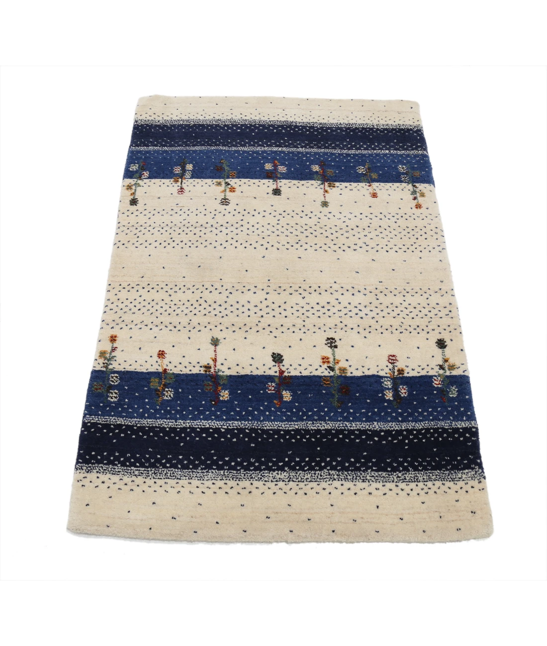 Hand Made Lori Wool Rug 2' 8" X 3' 11" 2' 8" X 3' 11" (81 X 119) / Ivory / Ivory