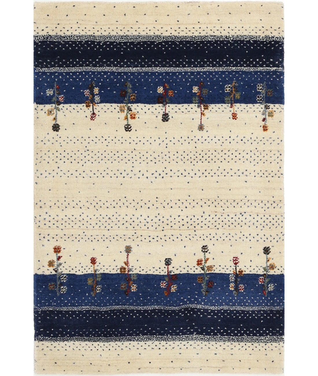 Hand Made Lori Wool Rug 2' 8" X 3' 11" 2' 8" X 3' 11" (81 X 119) / Ivory / Ivory