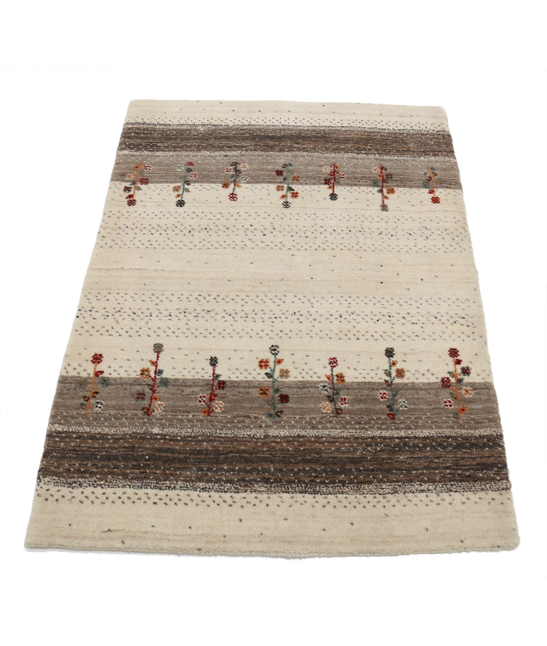 Hand Made Lori Wool Rug 2' 11" X 3' 11" 2' 11" X 3' 11" (89 X 119) / Ivory / Ivory