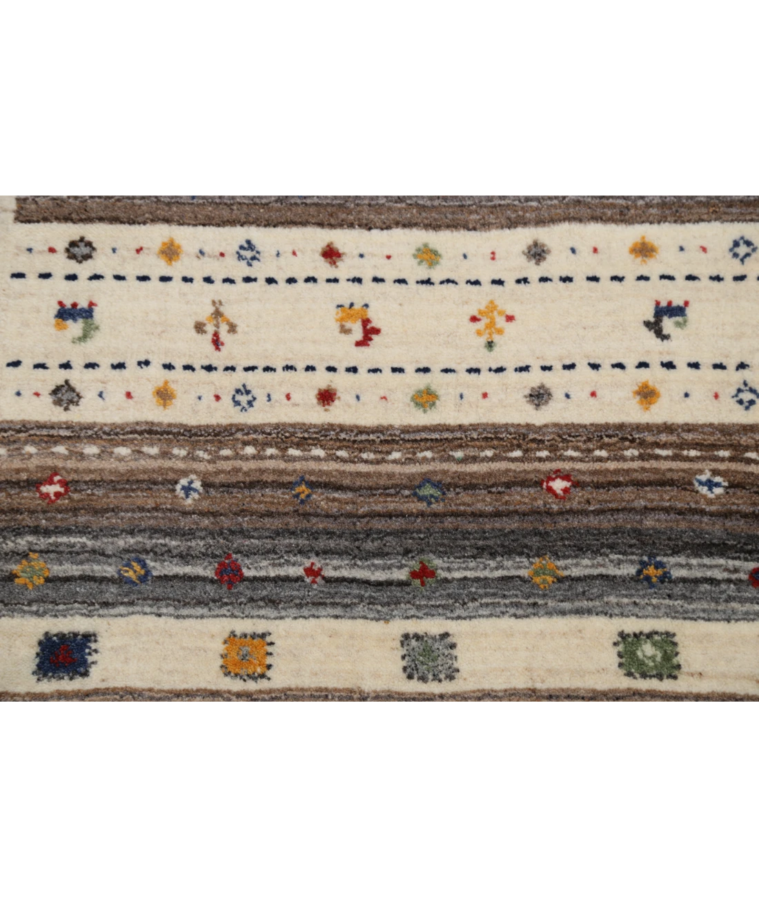 Hand Made Lori Wool Rug 2' 11" X 5' 2" 2' 11" X 5' 2" (89 X 158) / Ivory / Ivory