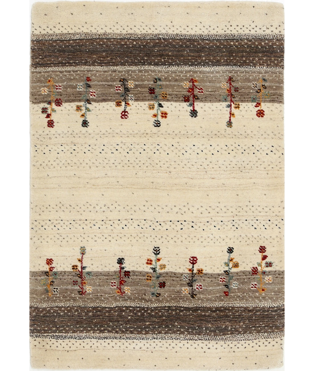 Hand Made Lori Wool Rug 2' 9" X 4' 0" 2' 9" X 4' 0" (84 X 122) / Ivory / Ivory