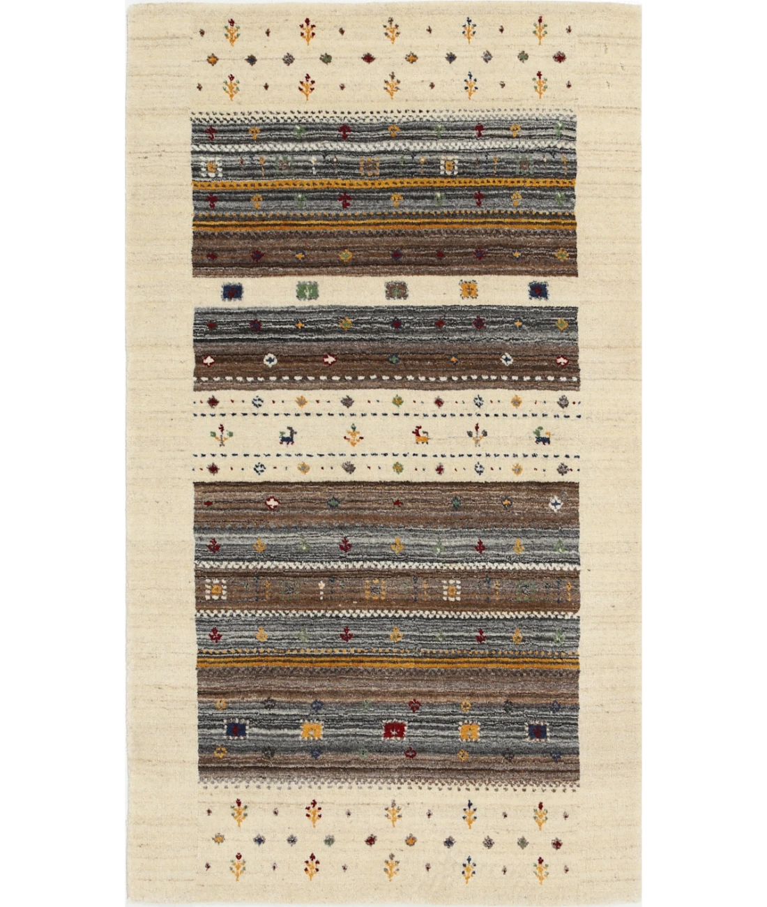 Hand Made Lori Wool Rug 3' 0" X 5' 2" 3' 0" X 5' 2" (91 X 158) / Ivory / Ivory