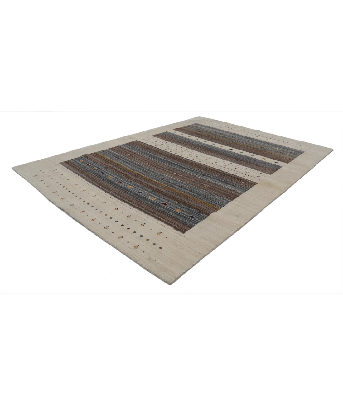Hand Made Lori Wool Rug 8' 3" X 11' 4" 8' 3" X 11' 4" (251 X 345) / Ivory / Ivory