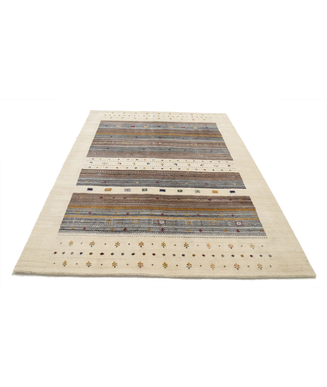 Hand Made Lori Wool Rug 5' 7" X 7' 10" 5' 7" X 7' 10" (170 X 239) / Ivory / Ivory