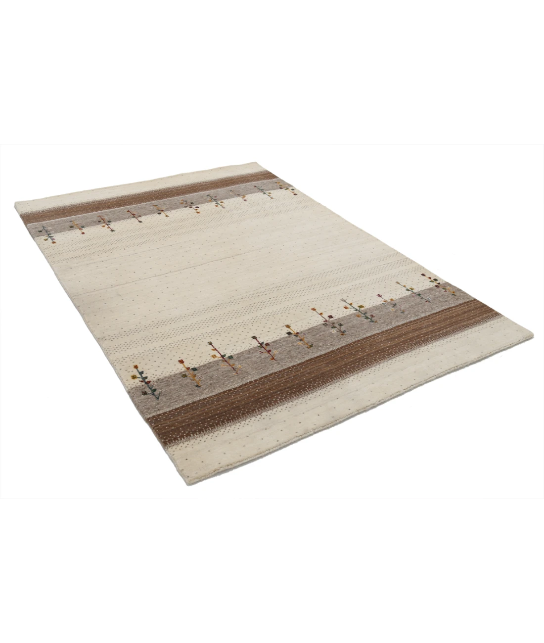 Hand Made Lori Wool Rug 5' 1" X 7' 4" 5' 1" X 7' 4" (155 X 223) / Ivory / Ivory