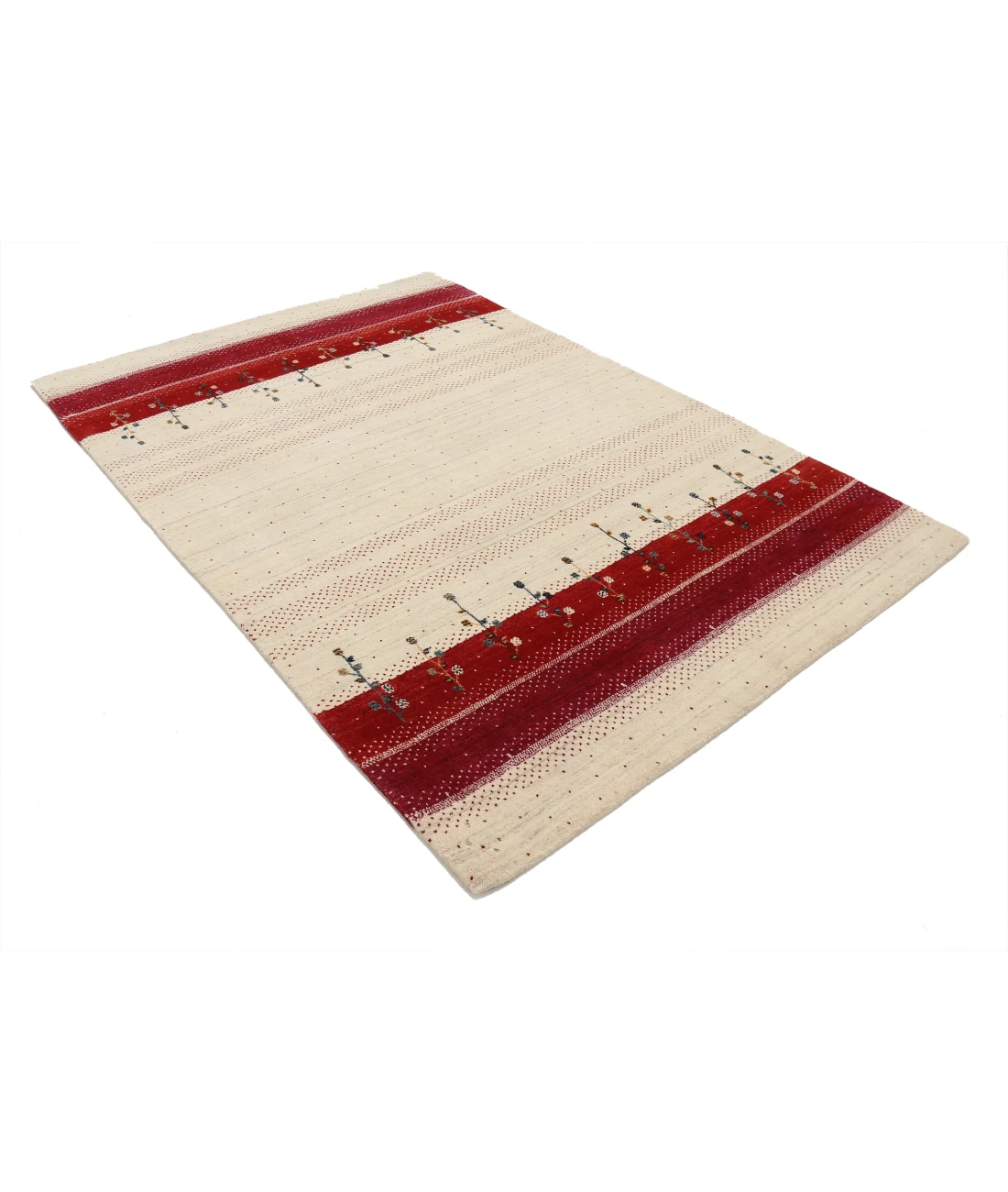 Hand Made Lori Wool Rug 5' 2" X 7' 6" 5' 2" X 7' 6" (158 X 229) / Ivory / Ivory