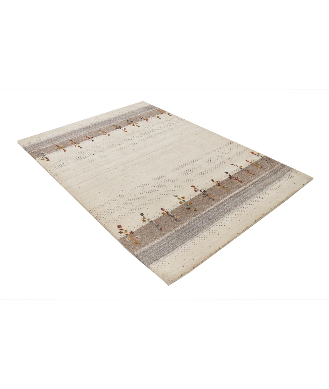 Hand Made Lori Wool Rug 4' 7" X 6' 6" 4' 7" X 6' 6" (140 X 198) / Ivory / Ivory