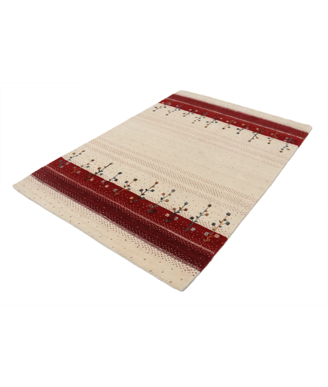 Hand Made Lori Wool Rug 4' 6" X 6' 5" 4' 6" X 6' 5" (137 X 196) / Ivory / Ivory