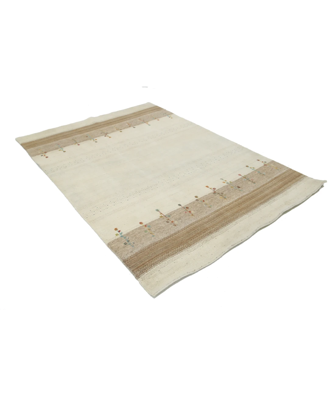 Hand Made Lori Wool Rug 5' 0" X 7' 3" 5' 0" X 7' 3" (152 X 221) / Ivory / Ivory
