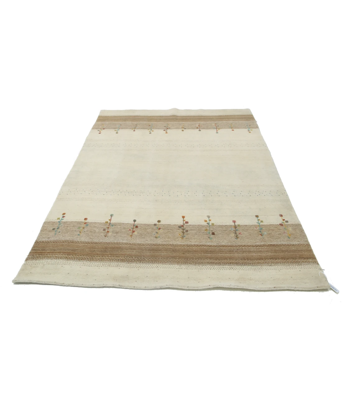 Hand Made Lori Wool Rug 5' 0" X 7' 3" 5' 0" X 7' 3" (152 X 221) / Ivory / Ivory