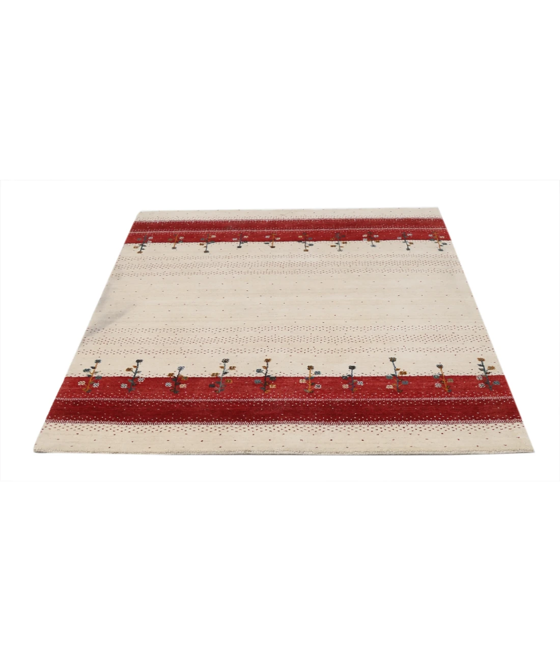 Hand Made Lori Wool Rug 4' 5" X 6' 2" 4' 5" X 6' 2" (135 X 188) / Ivory / Ivory