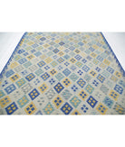 Maimana-Kilim 7'11'' X 11'3'' Hand-Knotted Wool Kilim 7'11'' x 11'3'' (238 X 338) / Blue / Blue