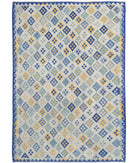 Maimana-Kilim 7'11'' X 11'3'' Hand-Knotted Wool Kilim 7'11'' x 11'3'' (238 X 338) / Blue / Blue