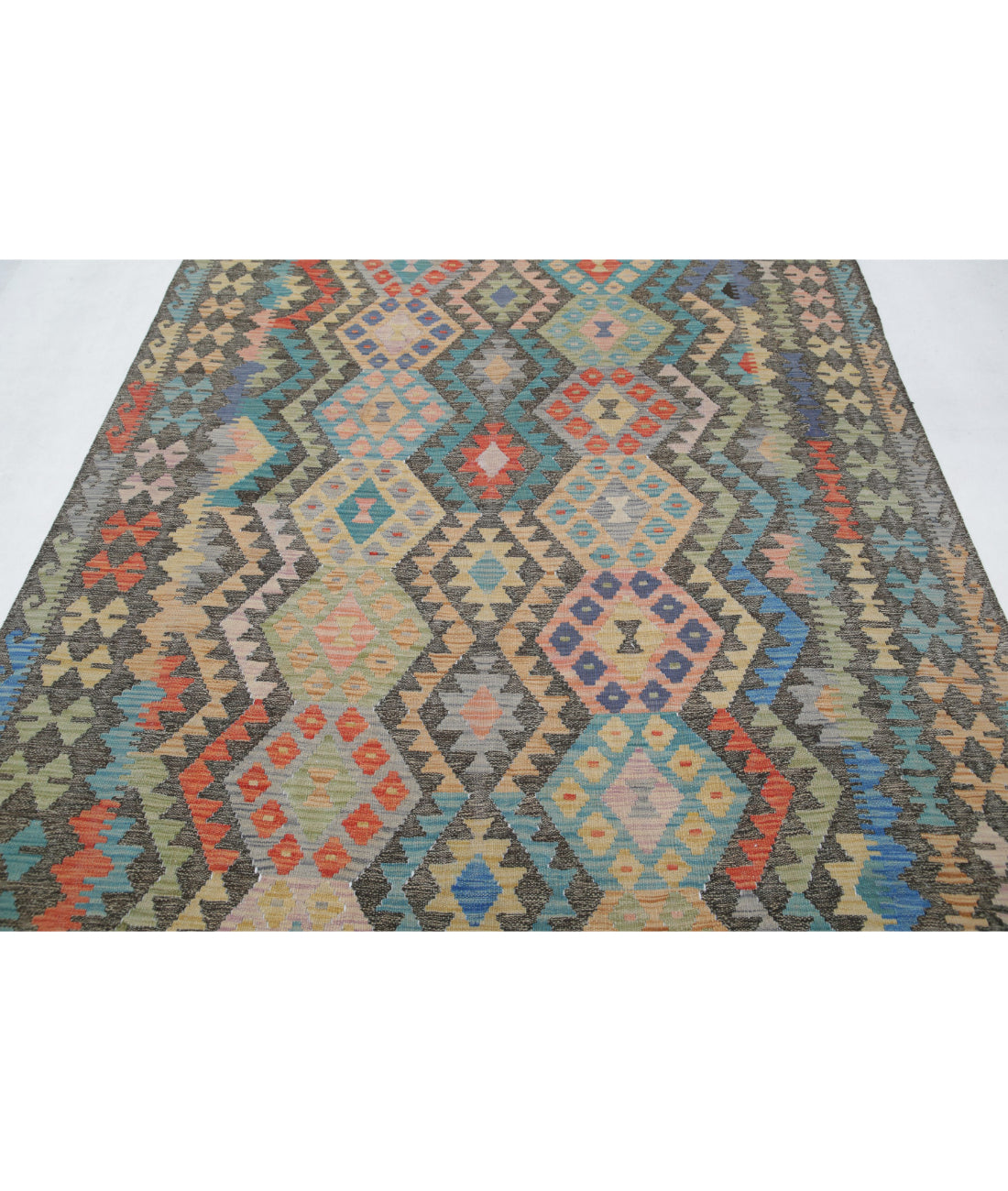 Maimana-Kilim 6'4'' X 9'8'' Hand-Knotted Wool Kilim 6'4'' x 9'8'' (190 X 290) / Grey / Grey