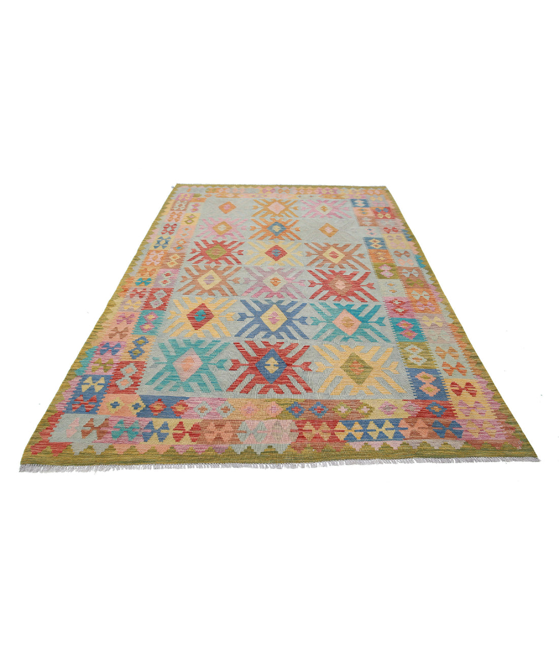 Maimana-Kilim 6'3'' X 9'11'' Hand-Knotted Wool Kilim 6'3'' x 9'11'' (188 X 298) / Multi / Multi