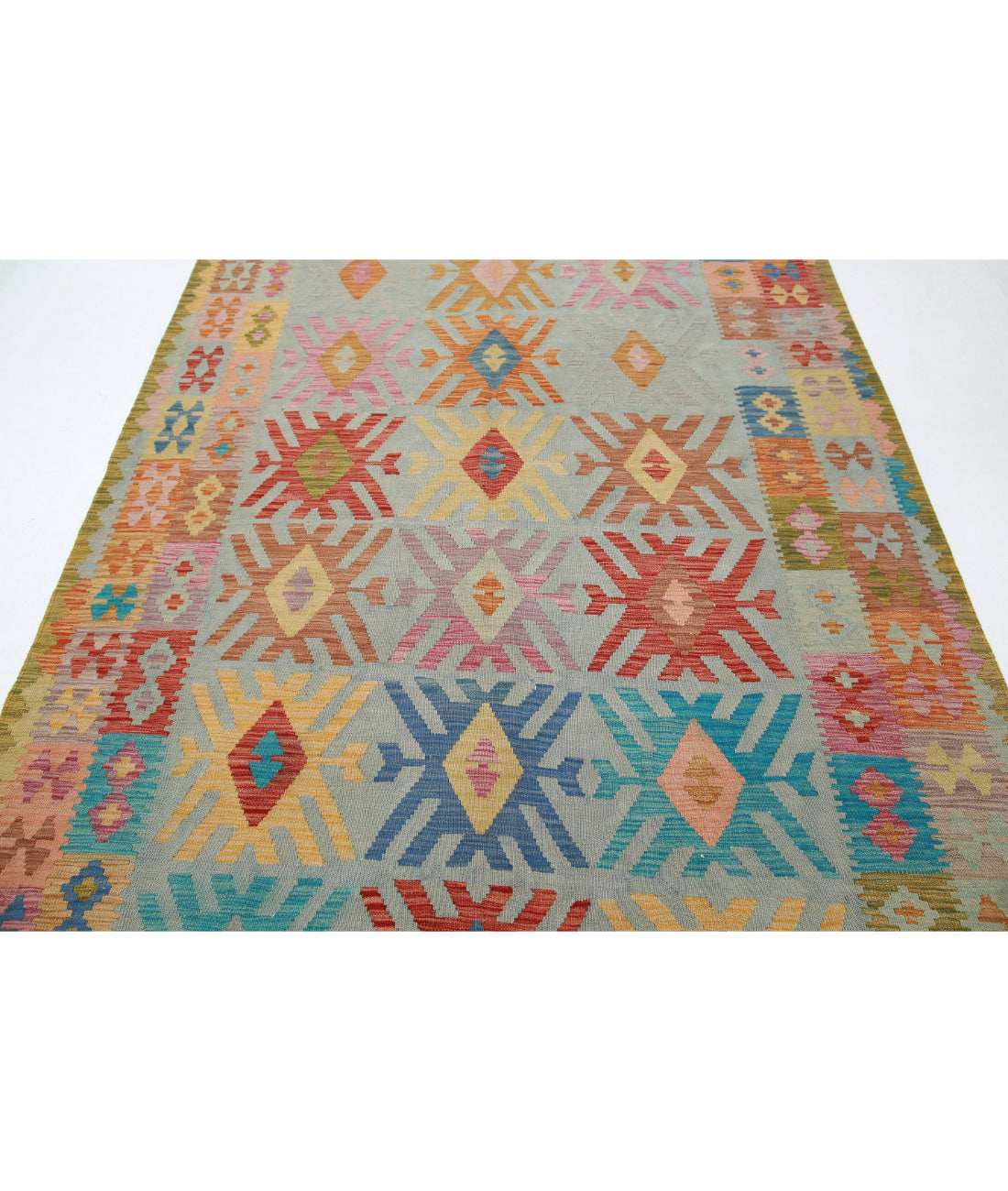 Maimana-Kilim 6'3'' X 9'11'' Hand-Knotted Wool Kilim 6'3'' x 9'11'' (188 X 298) / Multi / Multi