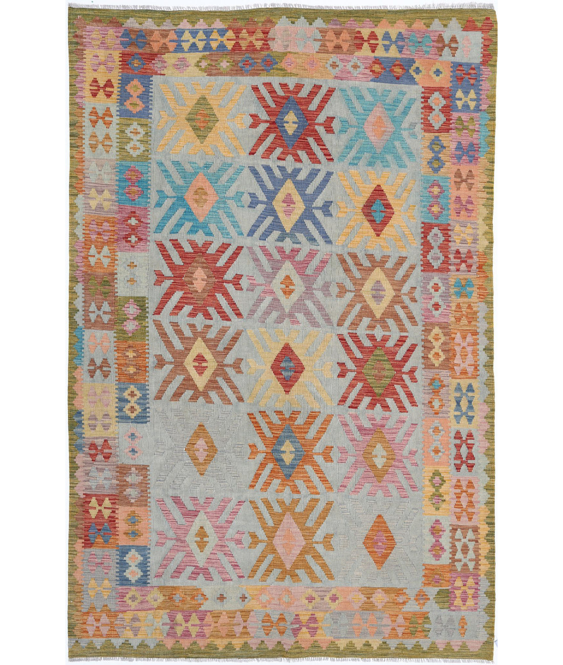 Maimana-Kilim 6'3'' X 9'11'' Hand-Knotted Wool Kilim 6'3'' x 9'11'' (188 X 298) / Multi / Multi