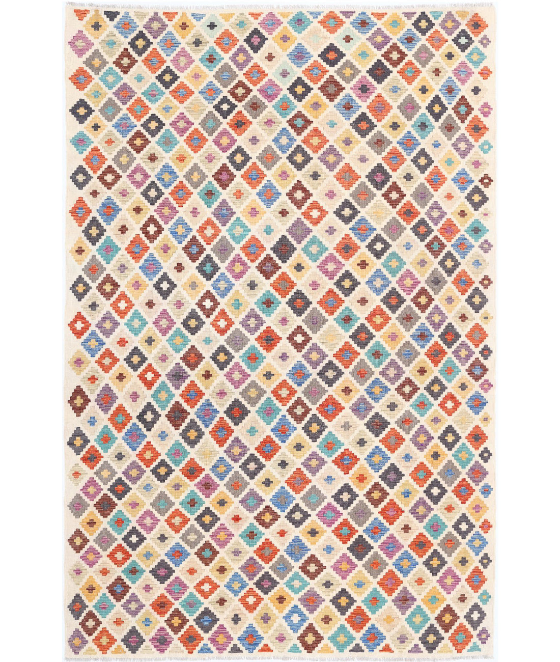 Maimana-Kilim 6'6'' X 9'10'' Hand-Knotted Wool Kilim 6'6'' x 9'10'' (195 X 295) / Multi / Multi
