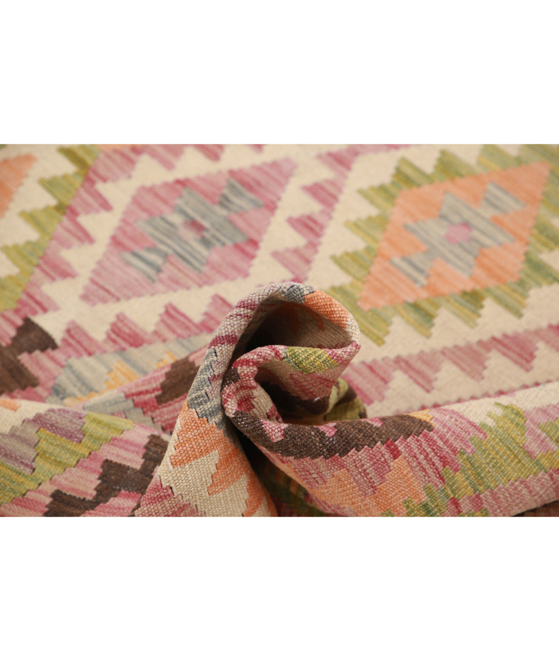 Maimana-Kilim 6'6'' X 9'9'' Hand-Knotted Wool Kilim 6'6'' x 9'9'' (195 X 293) / Multi / Multi