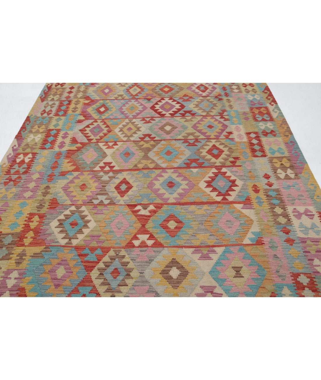 Maimana-Kilim 6'6'' X 9'10'' Hand-Knotted Wool Kilim 6'6'' x 9'10'' (195 X 295) / Multi / Multi