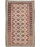 Maimana-Kilim 4'8'' X 7'9'' Hand-Knotted Wool Kilim 4'8'' x 7'9'' (140 X 233) / Red / Brown